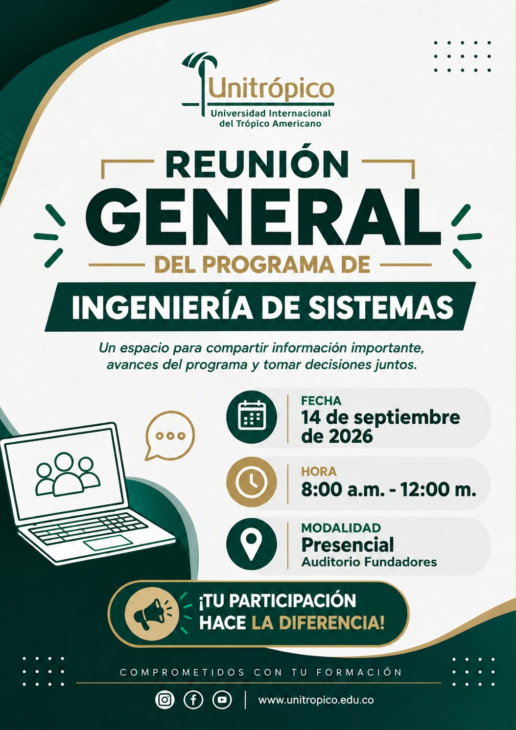 Reunión General de Estudiantes del Programa de Ingeniería de Sistemas